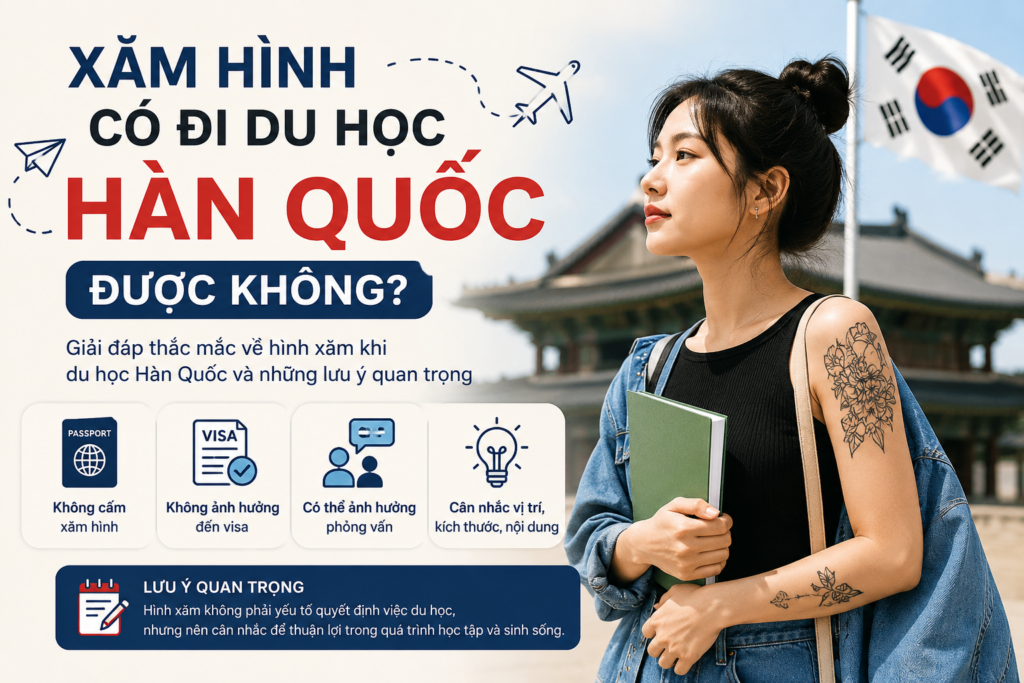 Xăm hình có đi du học Hàn Quốc được không