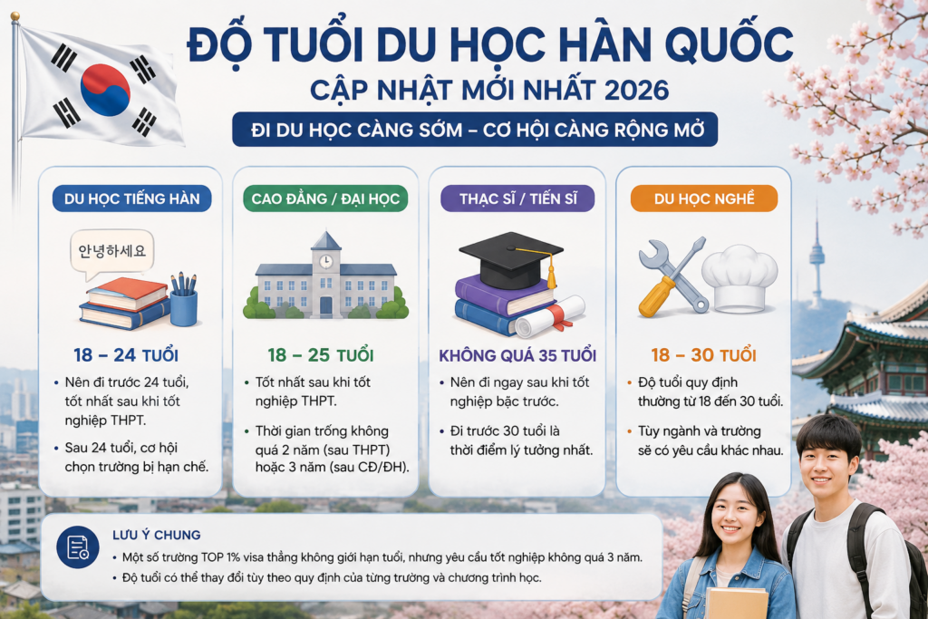 độ tuổi du học Hàn Quốc