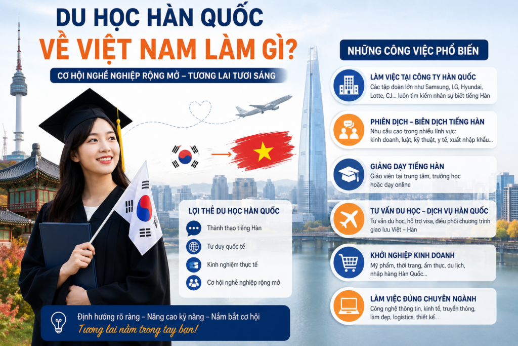Du học Hàn Quốc về Việt Nam làm gì