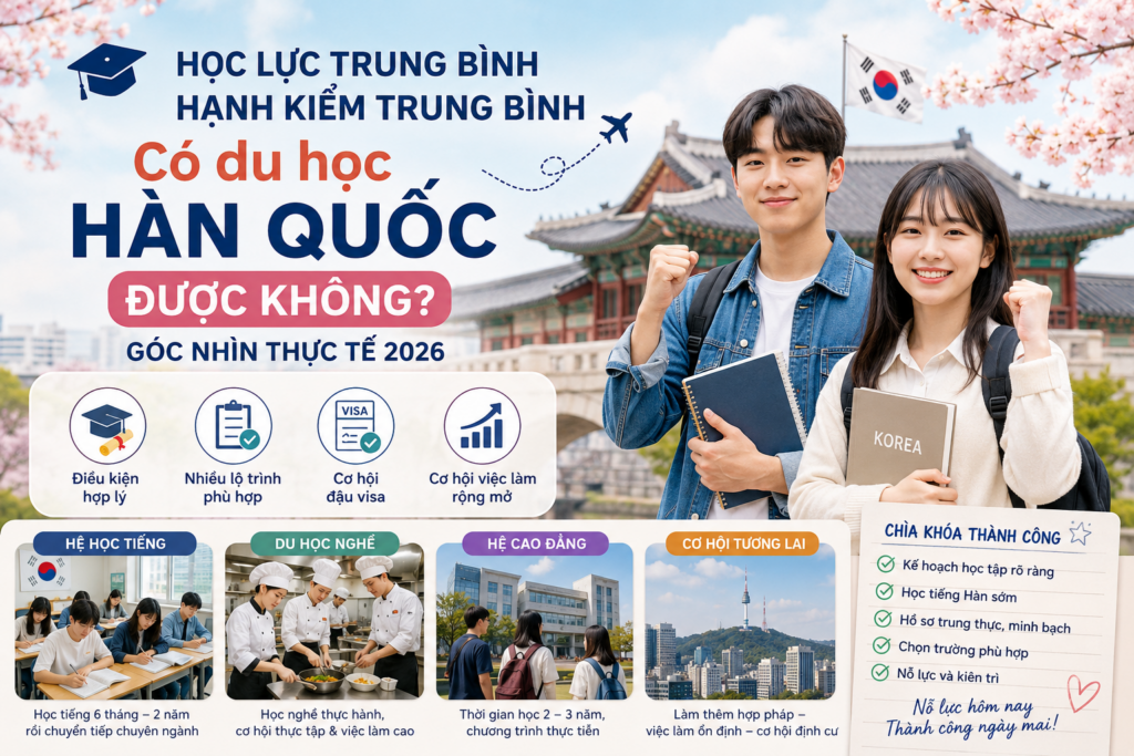 Học lực trung bình du học Hàn Quốc